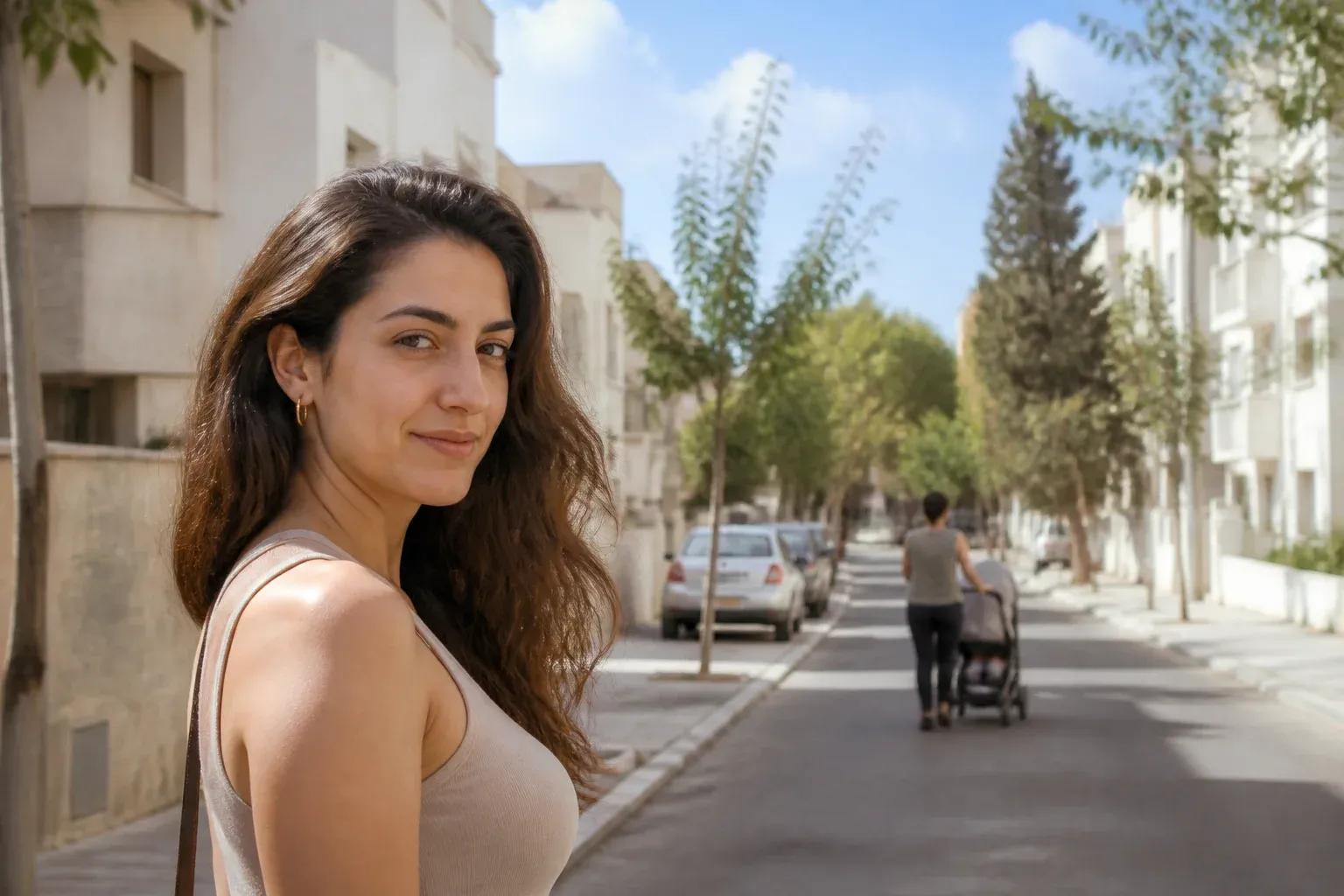 רחוב שקט ביישוב פרברי